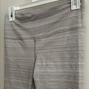 Athleta Gray Striped Leggings